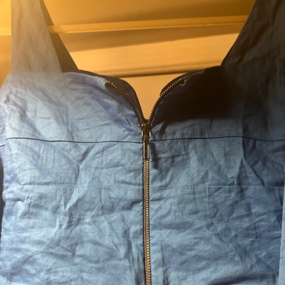 A.L.C. Blue Structured Crop Top Bell Sleeve NWT Size Petite - Picture 6 of 6